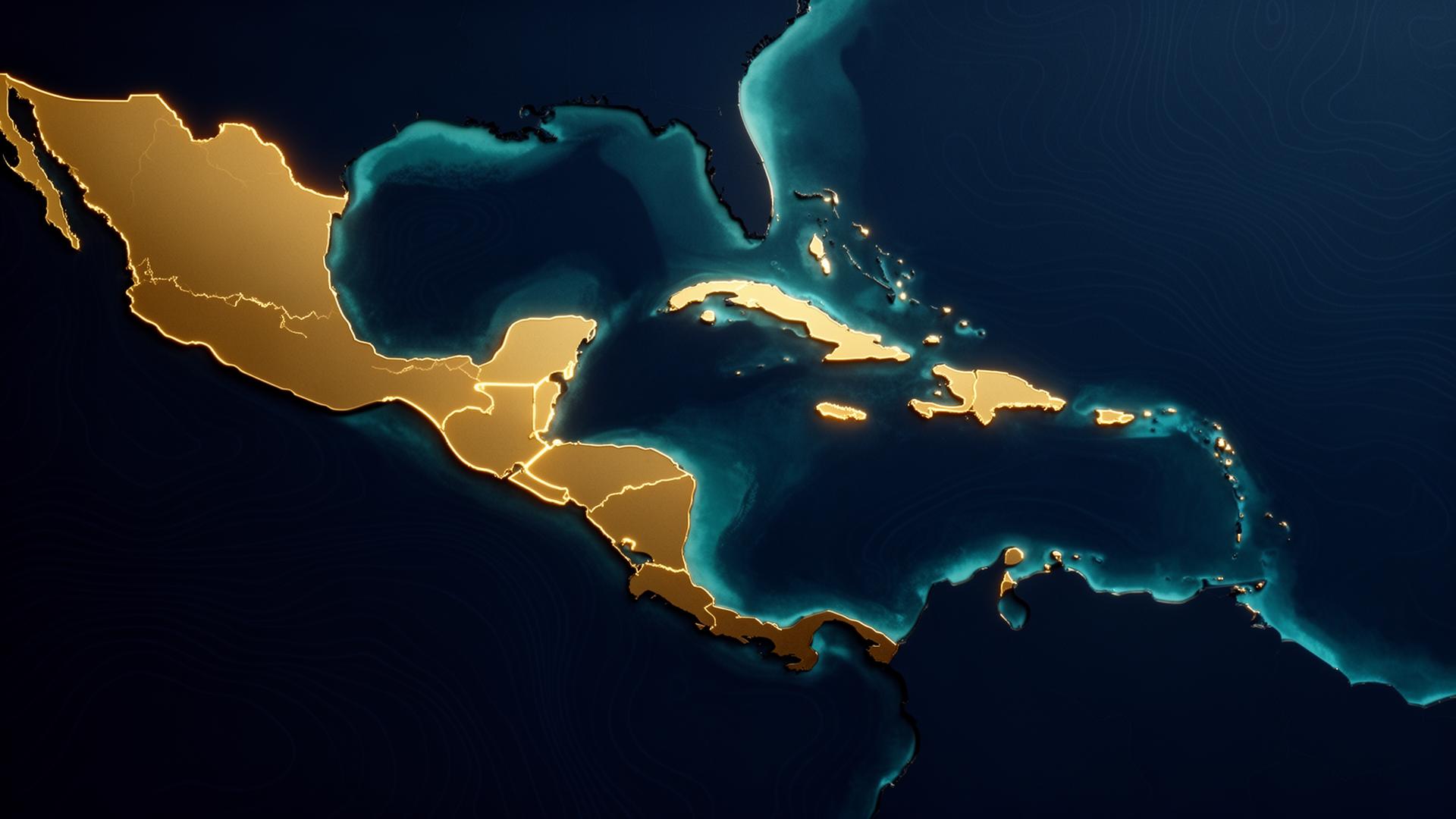 Caribbean map